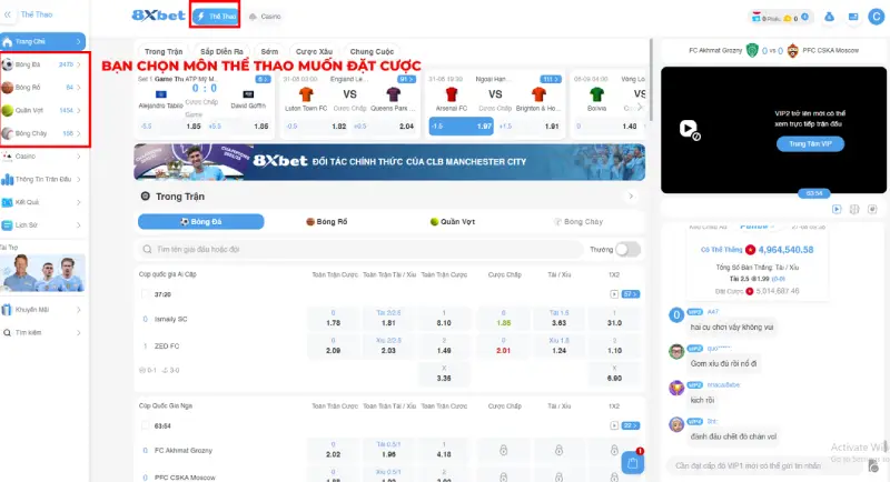 Truy cập và đăng nhập tài khoản 8xbet